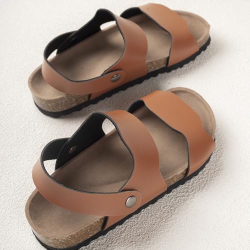 Kids Sandals Toddler Boys Girls Sandal Cork Footbed Slides Slip On Open Toes Flat Summer Shoes for Indoor Outdoor3