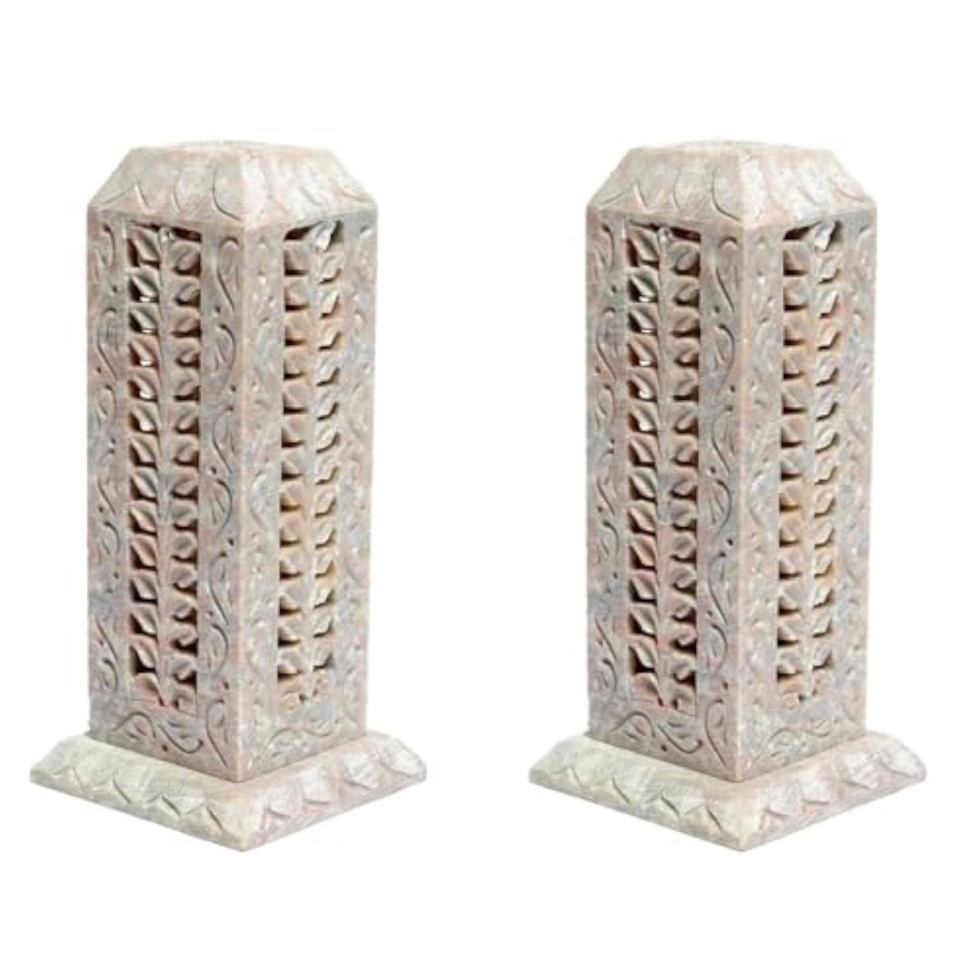 Shopstone Flower Work Candle Holder, Pack of 2