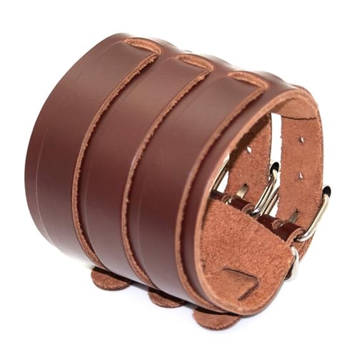 Image of Punk Rock Biker Wide Pu Leather Wristband Belt Buckle Cuff Bracelet