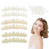 Temporary Fake Teeth, Tooth Repair Kit, Natural Shade Fake Teeth Filling The Gap, Temporary Replace The Missing or Broken Tooth, Suitable Women and Men（6pcs）