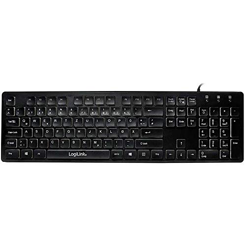 LogiLink ID0138 Beleuchtete Tastatur, LED...