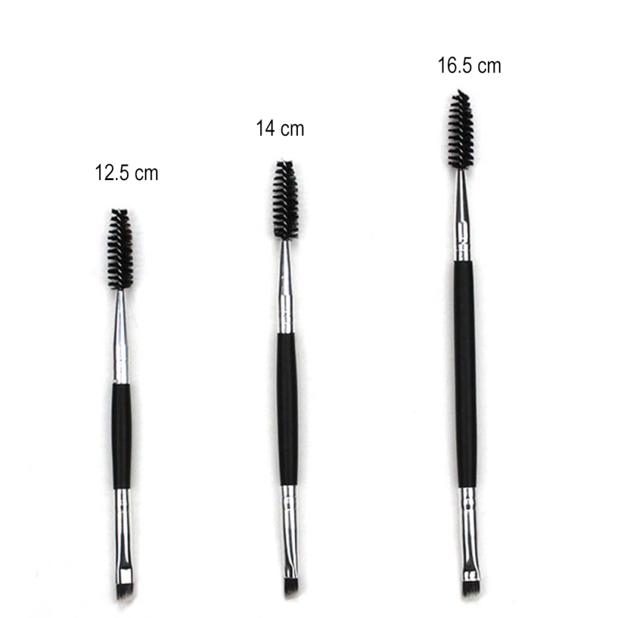 PACKOVE 3Pcs Eyebrow Brush Professional Eyebrow and Eyelash Applicators with Wooden Handles for Makeup Application and Beauty Routine for Women Black