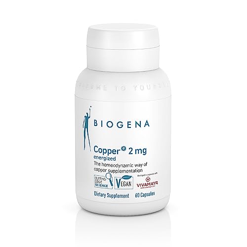 Biogena Copper 2 mg Energized - in The Easily Absorbed and Well Tolerated Citrate Form - 60 Capsules