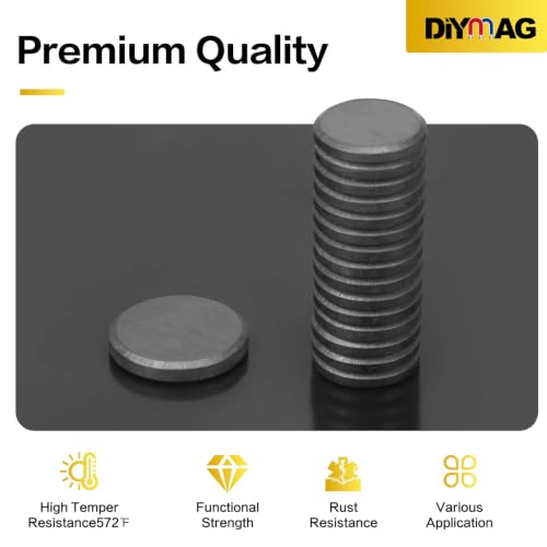 Image of DIYMAG Strong Adhesive Magnets,90pcs 0.7x0.12in Fridge Refrigerator Magnet