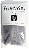 WISTYRIA EDITIONS W8127R Wool Roving 12' .22oz-Soft Grey