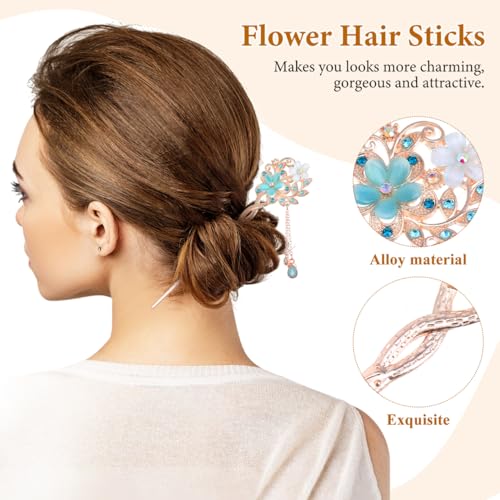Aretes para boda Beavorty y horquilla de mo&ntilde;o para invitadas 4