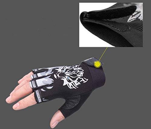 image for IPENNY Girls Boys Half Finger Cycling Gloves Sport Gym Gloves Racing 