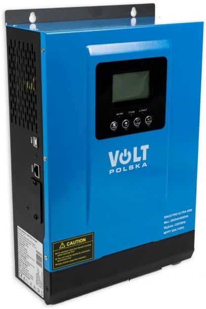 Angled view of the Volt Polska Sinus PRO ULTRA 4000 Solar Inverter