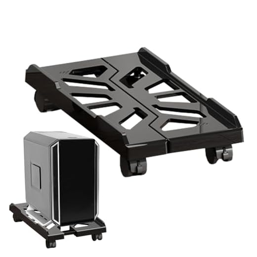 soportedeCPU móvil Ajustable - soportedehost para computadora de Escritorio, Ruedas giratorias con soportedeventilación Fácil Movilidad | Práctico Elevador de Piso para PC para Jugadores, oficin