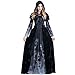Produktbild PROTAURI Adulto Disfraz de Halloween Dama Traje de Bruja Mujeres Cosplay Vampiresa Vestido de Calavera