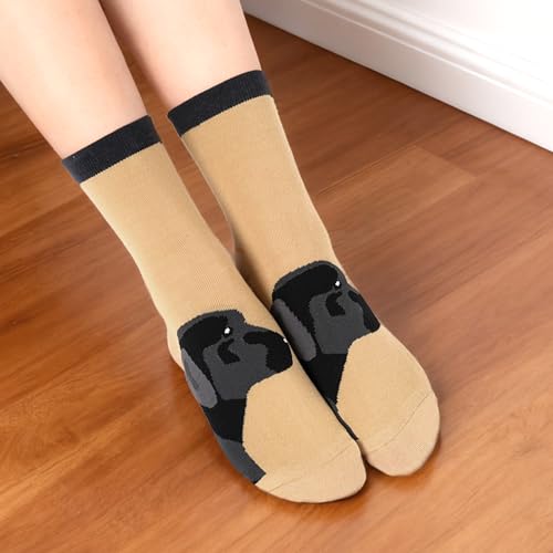 SukModen Lustige Socken Damen Bunte Socken aus Baumwolle, Hundemotiv & Weihnachts-Motiv, Katzensocken Tier-Motiv, Geschenkidee für Frauen Geburtstag & Weihnachten,Valentinstag-Geschenk für sie,5 Paare