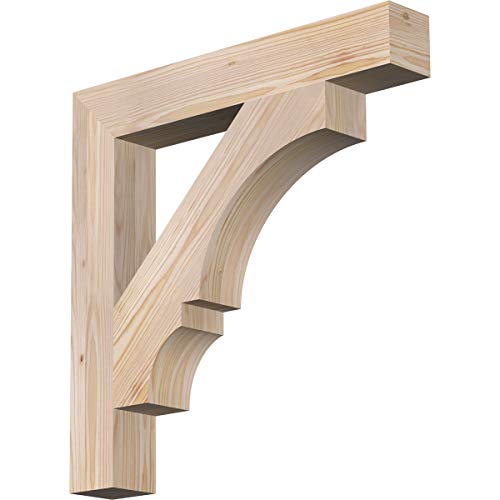 3 1/2"W x 24"D x 24"H Balboa Block Smooth Bracket, Douglas Fir
