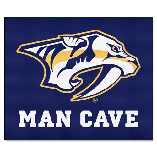 FANMATS Nashville Predators Man Cave Tailgater Rug 5x6