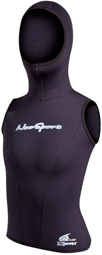 NeoSport Wetsuits Womens XSPAN 5/3mm Hooded Vest, Black, 14 - Diving, Snorkeling & Wakeboarding