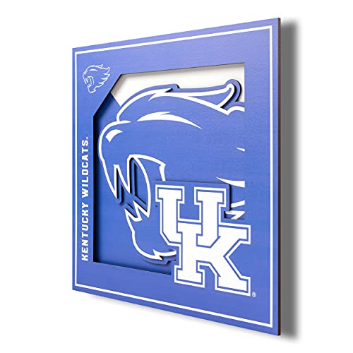 YouTheFan NCAA Kentucky Wildcats 3D Logo Series Wall Art