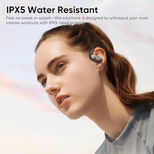 BUGANI Open Ear Headphones, Bluetooth 5.4 Wireless Earbuds with 60H Playtime, ENC Noise Cancelling Mic for Clear Calls, IPX5 Waterproof Sports Earphones for Running Workout Cycling by BUGANI - Used condition - US$59.84