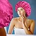 Satin Silk Bonnet for Curly Hair Bonnet Braid Bonnet for Sleeping Bonnets for Women Large Double-Layer Adjustable
