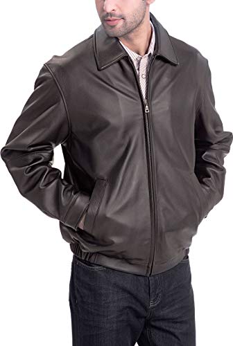 BGSD Men Derrick Lambskin Leather Bomber Jacket (Also available in Big and Tall)