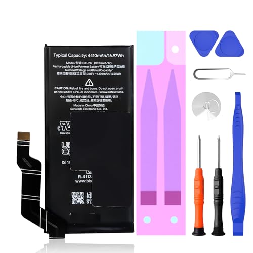 SHENMZ 4410mAh Battery for Google Pixel 6a GLU7G Original Capacity 0-Cycle Replacement Kit Compatible with GX7AS/GB62Z/G1AZG with Repair Tools
