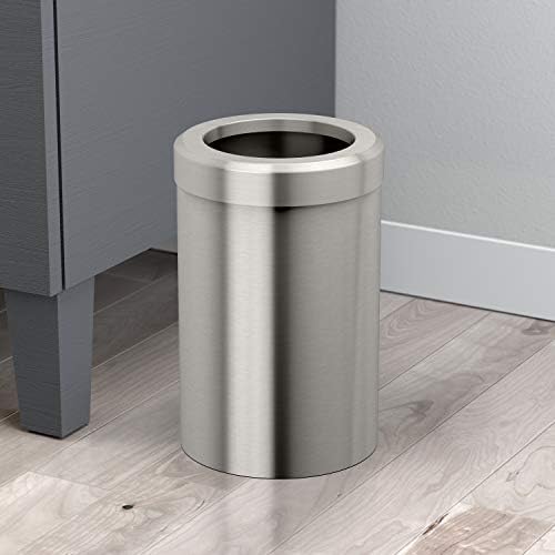 Gatco 1911, Modern Round Waste Basket, Satin Nickel