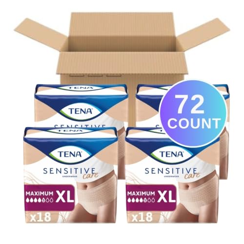 Tena Sensitive Care Maximum Incontinence Underwear Women, XL 45-58in, 72 ct - image 3