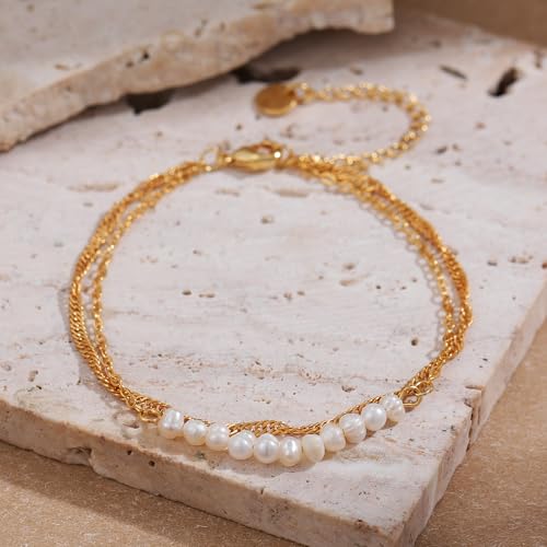 SLOONG Gold Pearl Bracelets for Women Trendy - image 6