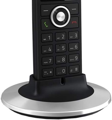 Snom M25 Handset in a circular charging base