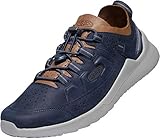 KEEN mens Highland Leather Casual Sneaker, Blue Nights/Drizzle, 9.5 US