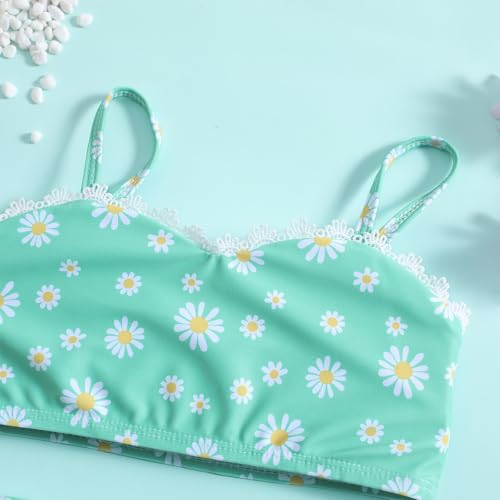 Little Girls Two Pieces Swimsuits Cute Ruffle Bikini Set Hawaiian Beach Sport Bathing Suit Set Pool Swimwear3