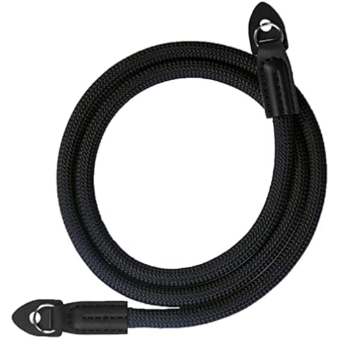 VKO Camera Strap,Climbing Rope Camera Strap for Round Hole Interface DSLR SLR Mirrorless Camera Neck Shoulder Strap 100cm Black Cover