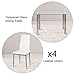 Tangkula 5 PCS Dining Table Set, Modern Tempered Glass Top and PVC Leather Chair w/4 Chairs, Dining Room Kitchen Furniture (White and Silver)