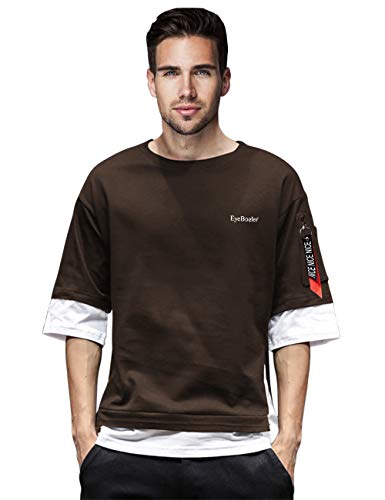 Image of EYEBOGLER Loose fit White Small Size T-Shirt for Men(S-t322-WHBL) EYEBOGLERMenRegularT-Shirt