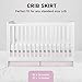 Crib Skirt Pleated 100% Cotton Nursery Crib Bed Toddler Bedding Skirt for Baby Boys or Girls Neutral Plain - 14” Drop Dust (Light Pink)