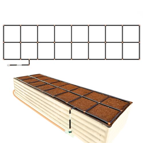 The Garden Grid | Preassembled Garden Watering System for Raised Beds | Drip Irrigation System & Soaker Hose - But Better | 1-Min Setup, USA-Made, Lasts 5-10x Longer | Size: 2x8 -Dims: 22.5'x88'