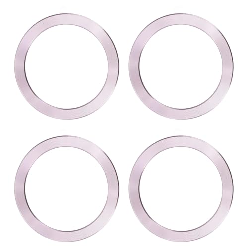 Anneau magnétique universel PATIKIL en nickel-fer rose pour coque et chargeur sans fil x4