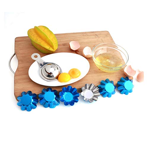 Hemoton Egg Tart Wrapper 12Pcs Egg Tart, Stainless Steel Mini Tart/Pie Pans, Mini Pie Tartlet Cake, Reusable Cupcake Muffin Baking Cup For Kitchen Seasoning Bowl #TOP5