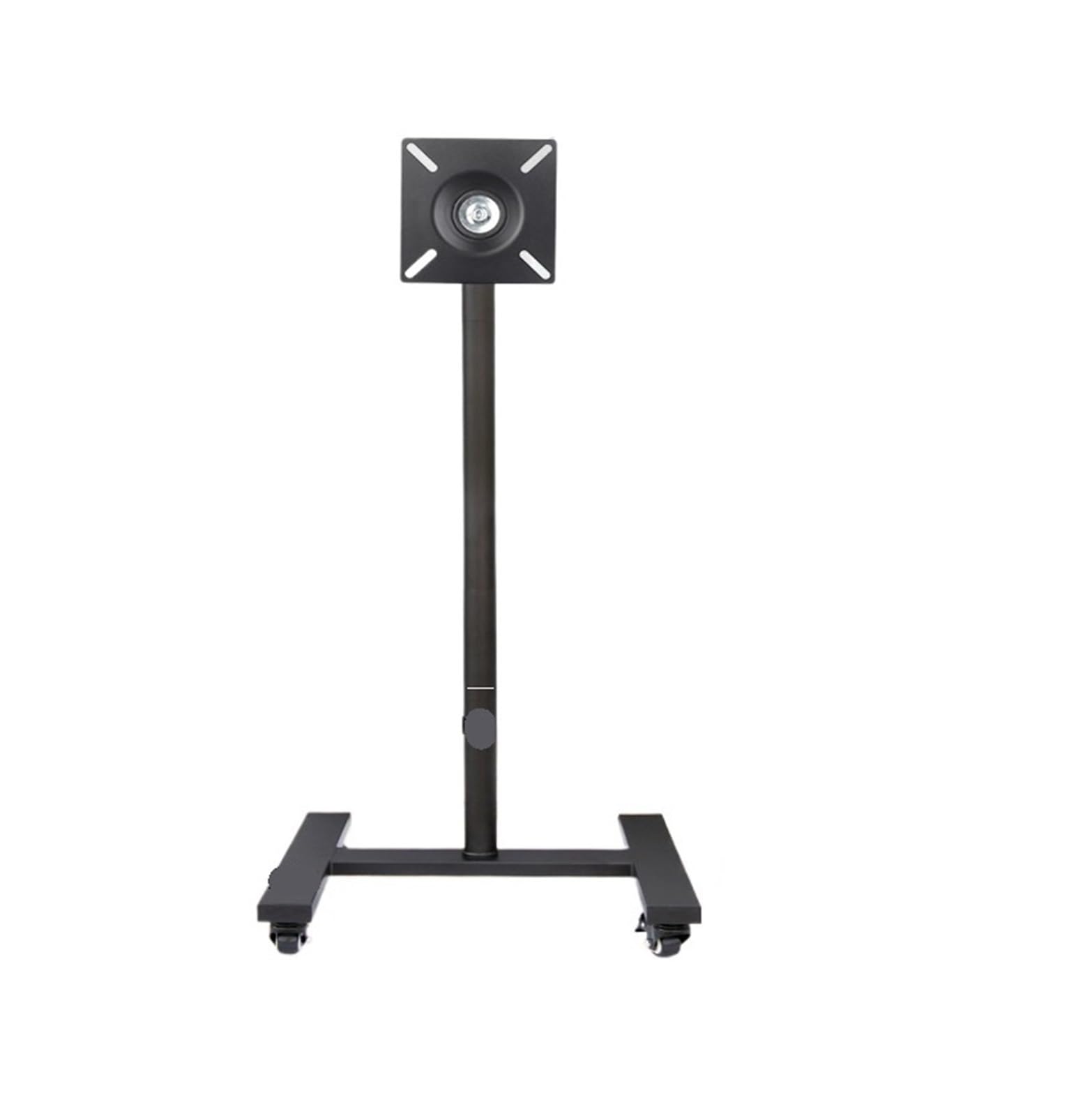 IKPGBZXM Monitor floor stand with horizontal and vertical screen rotation and wheels(High pulley)