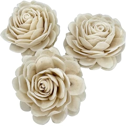 5177 Pk3 Medium Sola Chrysanthemum - Handmade beautiful soft sola wood flowers, Delicate chewable petals, Lightweight, Stuff treats inside, Great for Cockatiels Conures Budgies Parrotlets and more Cover