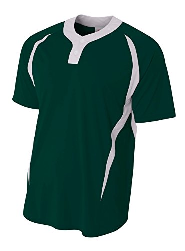 Camiseta Henley para Hombre A4 de 2 botones con bloque de color miniatura 1