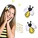 Yellow Hair Clip for Girls Cute Bee Hair Accessories Spring Hair Barrettes for Hair Styling Accessories Handmade Bee Hair Clips 2Pcs