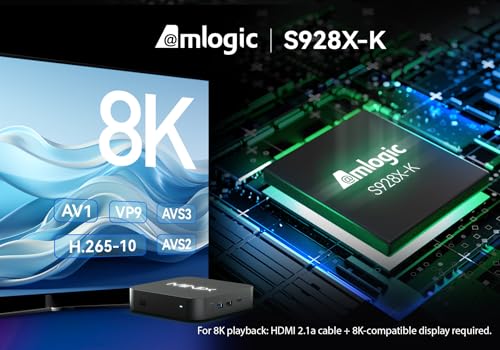 MINIX U8K Android Media Player 8K UHD, 8GB RAM, 128GB opslag, Amlogic S928X, Dolby Vision, Wi-Fi 6, Bluetooth A3 Pro - Afbeelding 5