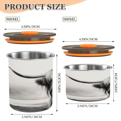 Contenedor Hermético de Acero Inoxidable para Café 900ml miniatura 2