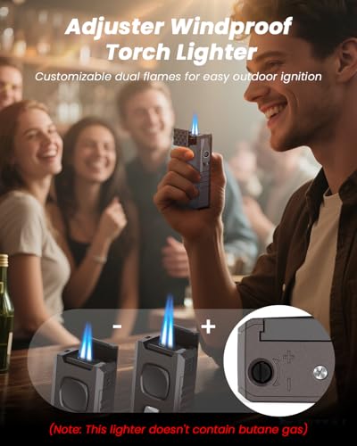 Encendedor antorcha 5 en 1 con herramientas, recargable miniatura 3