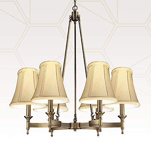 Image of Royal Designs, Inc. BSO-704FC-6AGL True Bell Basic Lamp Shade with Flame Clip, 3.5 x 6 x 6.25, Antique Gold