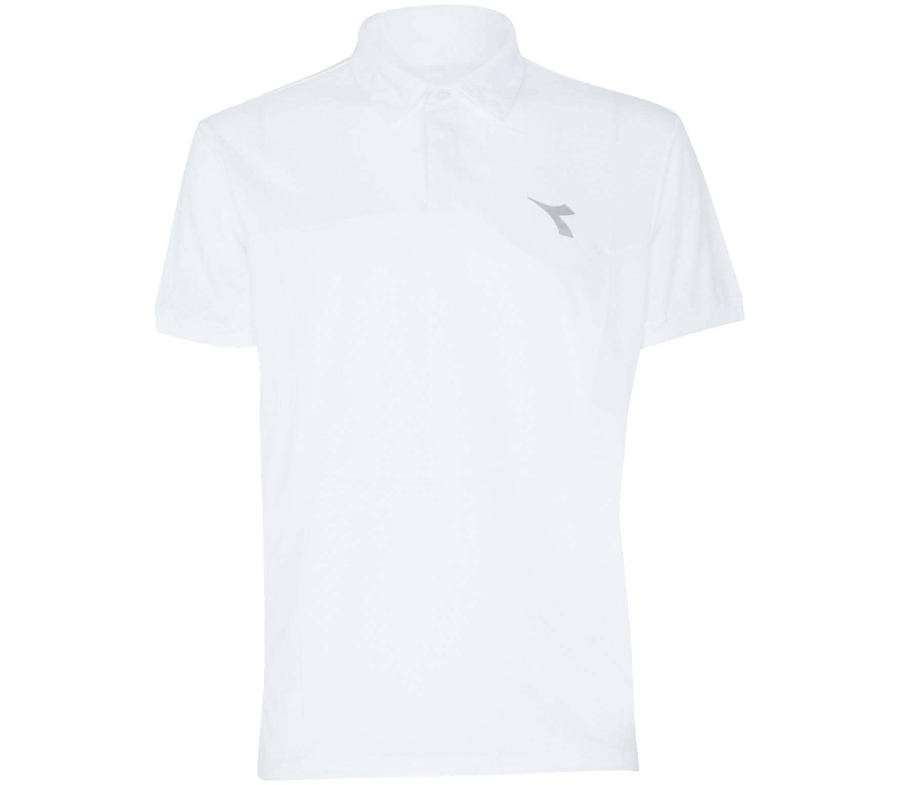 Diadora Men's Court Polo White, Light Grey, S Outerwear, S