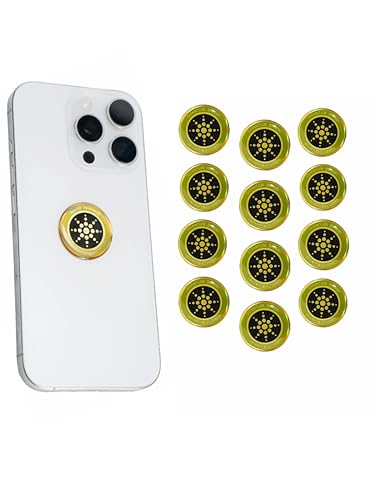 EMF Stickers Blocker Chip Neutralize Shield Protection for Cell Phones cased and Electronic Devices WiFi 5G Tablets Laptops Computers TV Monitors(12 Pcs Glod)