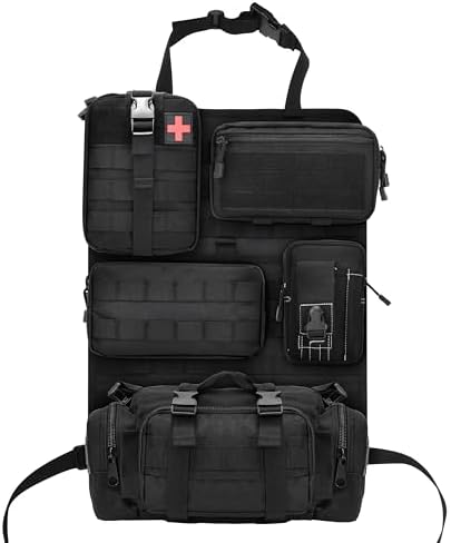 6 Pack Tactical Car Seat Back Organizer,Backseat Organizer with 5...