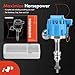 A-Premium Ignition Distributor with Cap and Rotor Compatible with Ford 351C 351M 400 429 460 HEI Distributor 7500 RPM 65K Coil, Blue