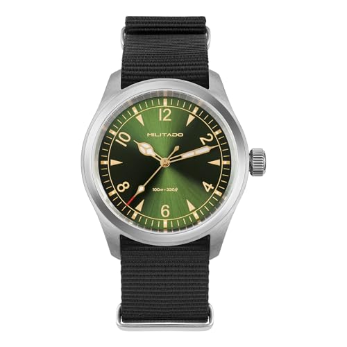 Image of TACTICAL FROG Militado ML08 Field Watch Japanese Sweep VH31 / 515 Movt with Calendar, Men's Military Watch Sapphire Crystal 10 ATM Waterproof Analog Watches for Men