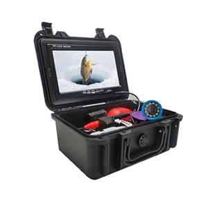Vroomoto Caméra de Pêche Sous-marine Portable, écran Couleur IPS Clair de 7 Pouces, 1000TVL, Batterie 10000mAH, pour la Pêche sur Glace (CR110-7S-DL)